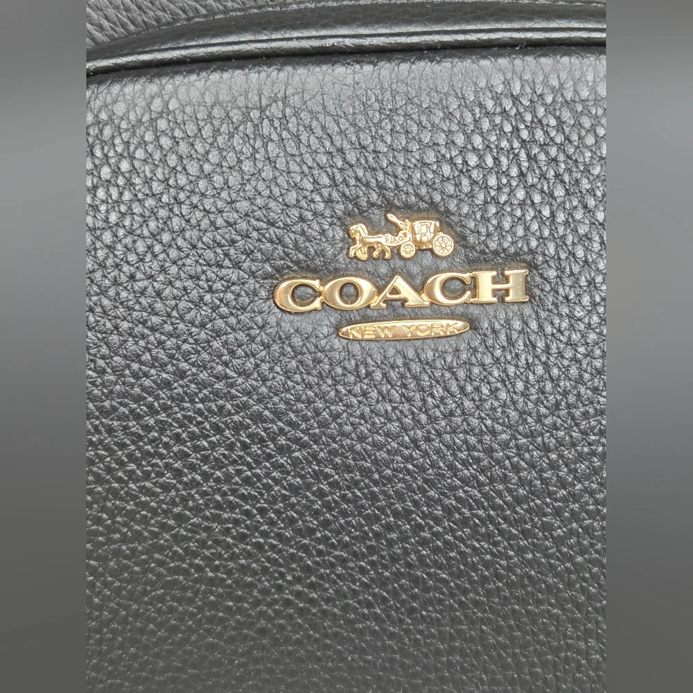 NWT Coach Black Leather Court Backpack In Large - Picture 8 of 16